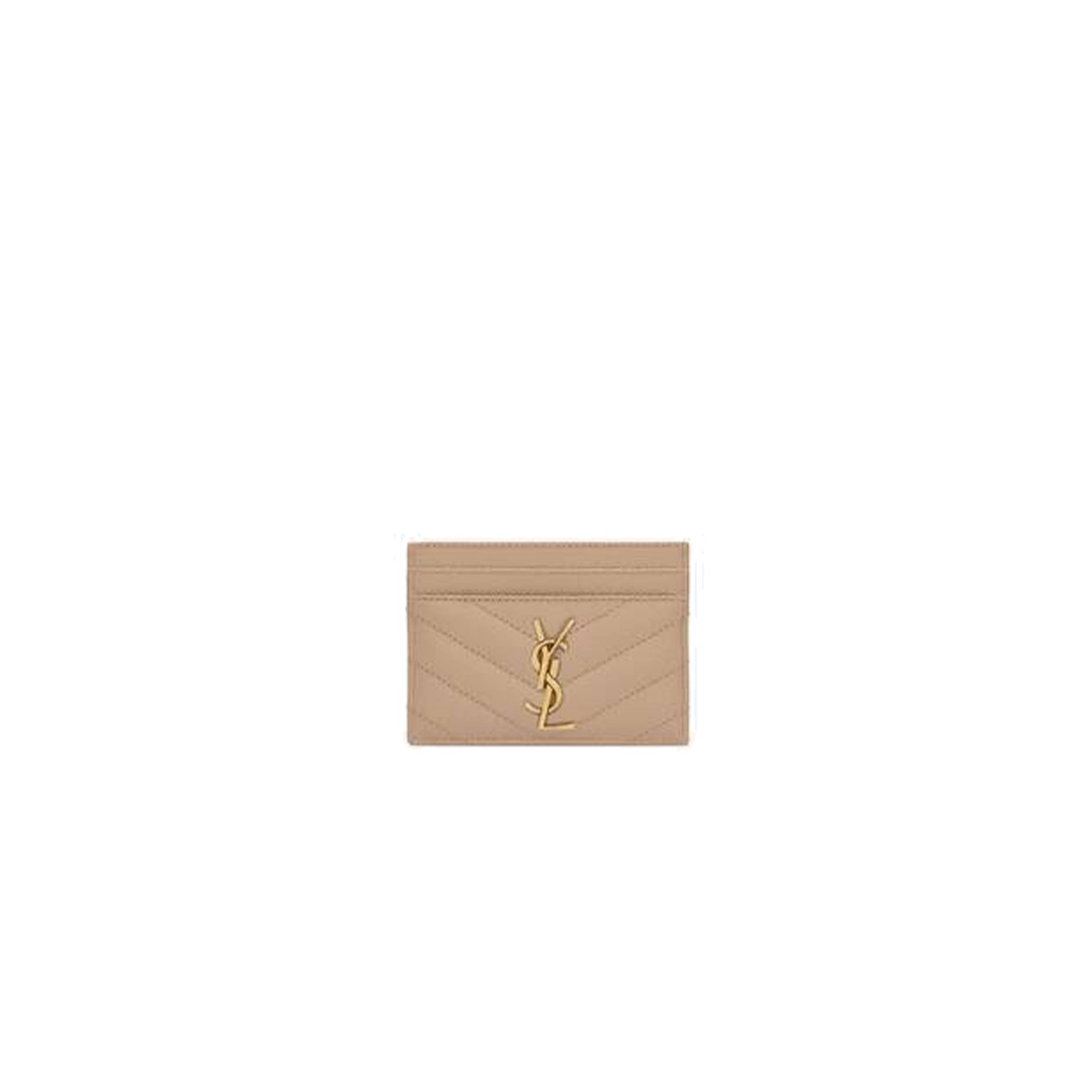 YSL CASSANDRE MATELASSÉ CARD CASE IN GRAIN DE POUDRE EMBOSSED LEATHER 423291BOW012721 (10.5*7.5*0.5cm)