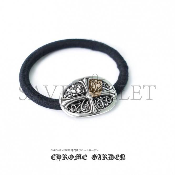 CHROME HEARTS TINY FLORAL HAIR TIE