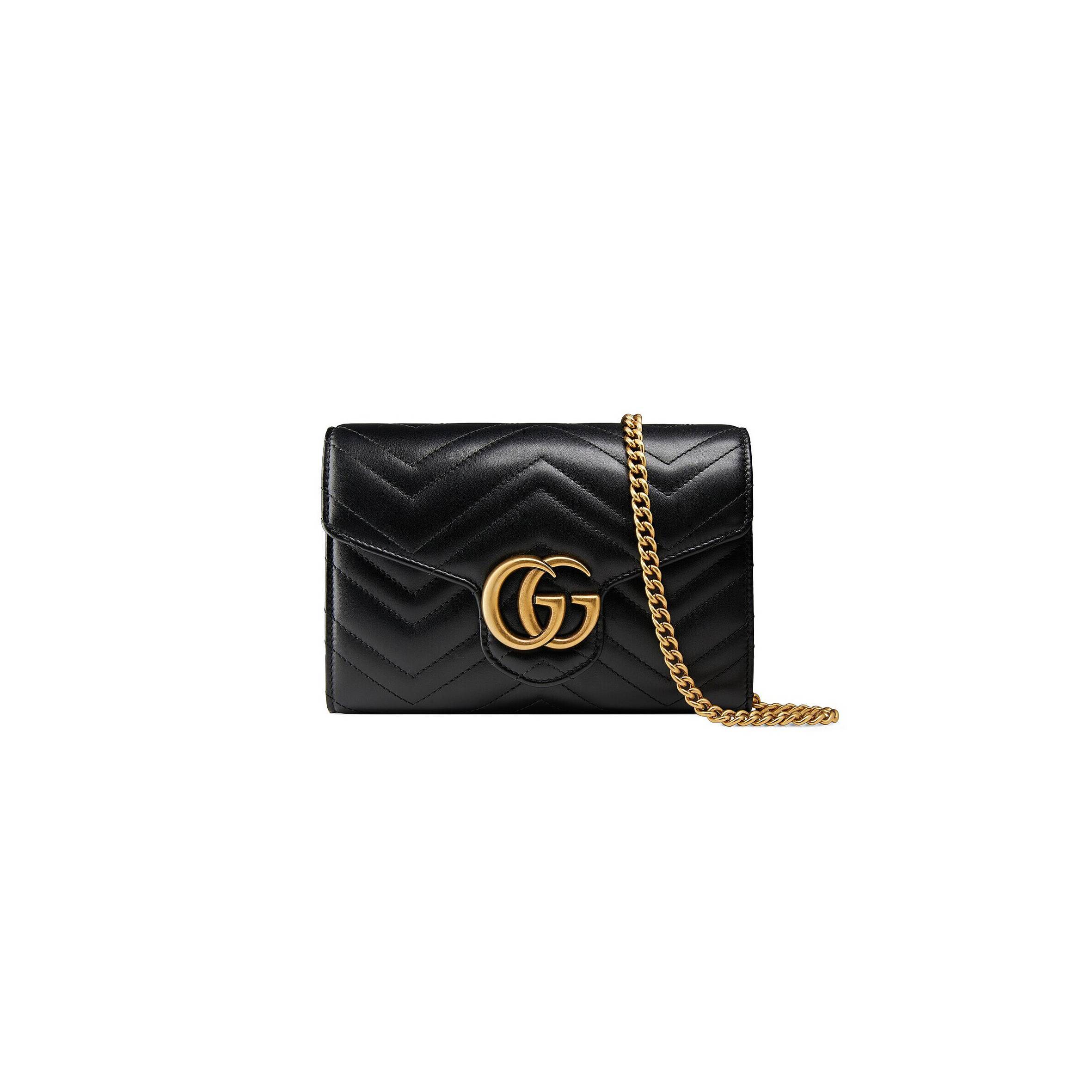 GUCCI GG MARMONT MATELASSÉ MINI BAG  474575 (20*1*6cm)