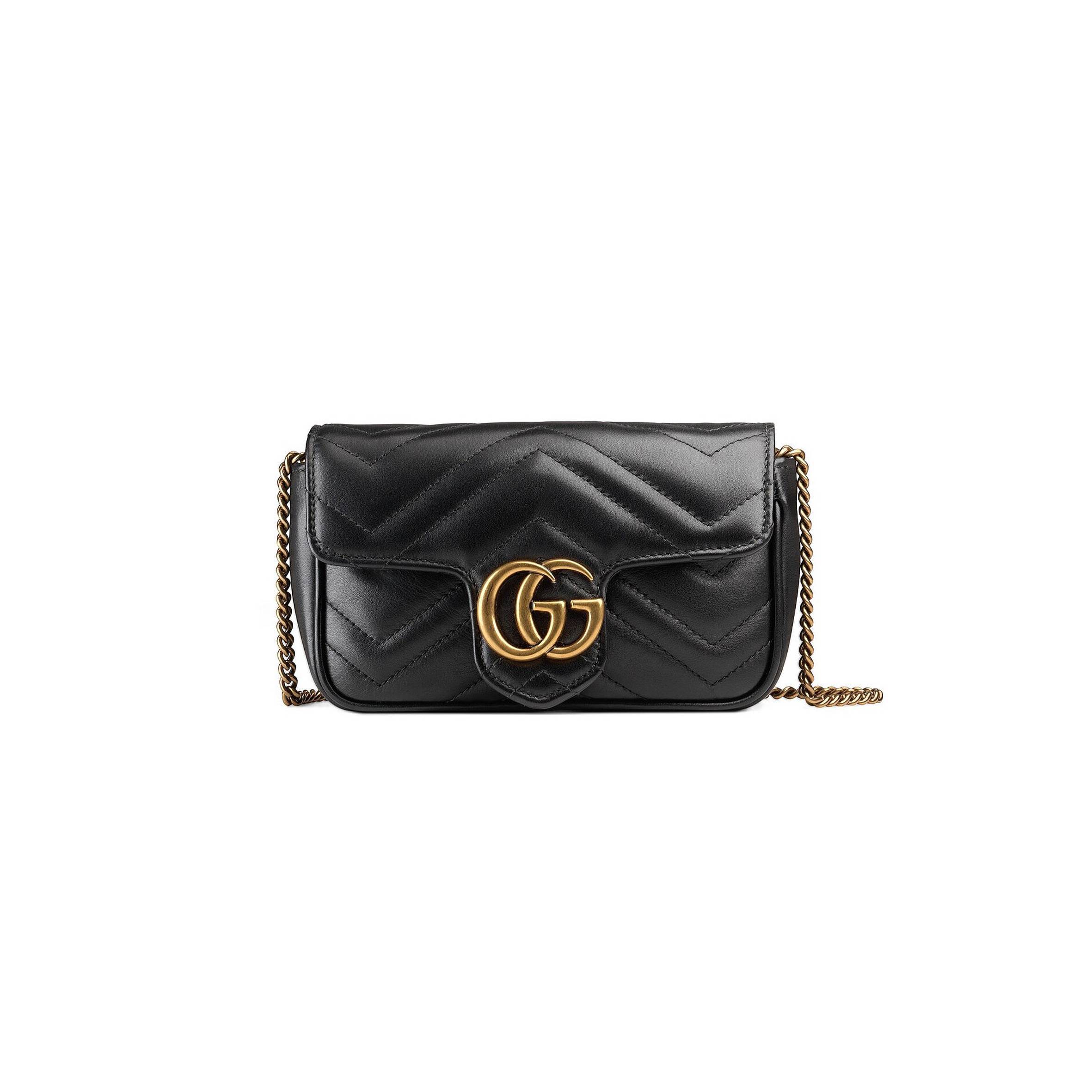 GUCCI GG MARMONT MATELASSÉ LEATHER SUPER MINI BAG 476433 (16.5*10*4.5cm)