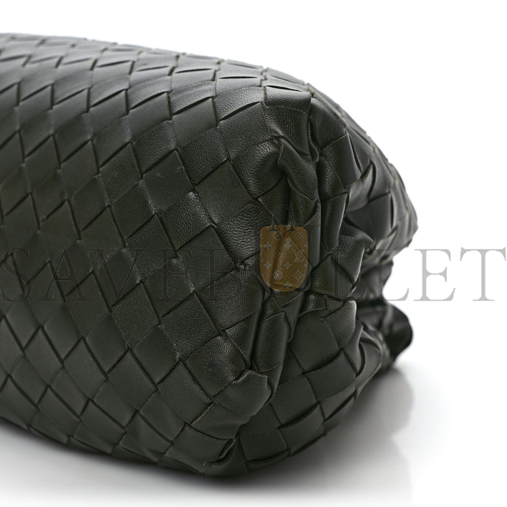 BOTTEGA VENETA NAPPA MAXI INTRECCIATO THE POUCH OVERSIZED CLUTCH CAMPING  (36*20*6cm)