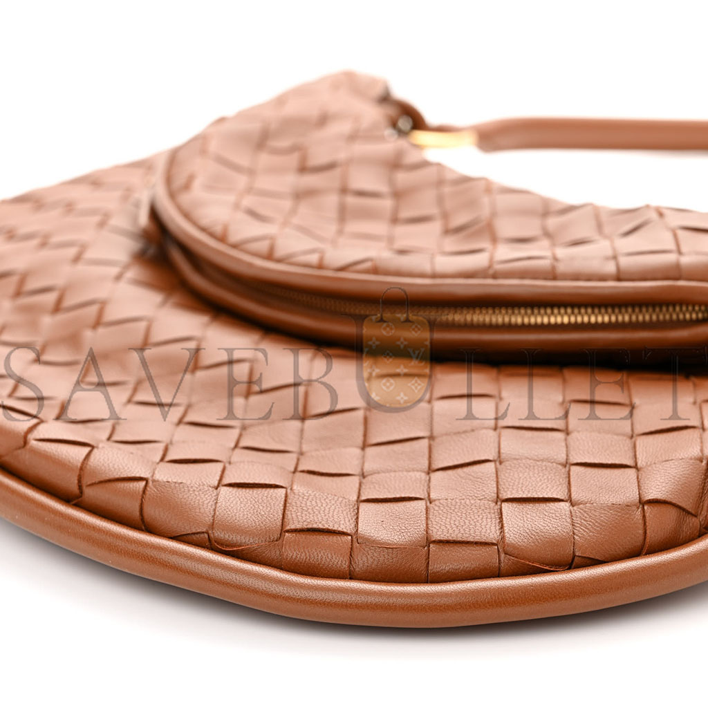 BOTTEGA VENETA NAPPA INTRECCIATO MEDIUM GEMELLI COGNAC (34*28*3cm)