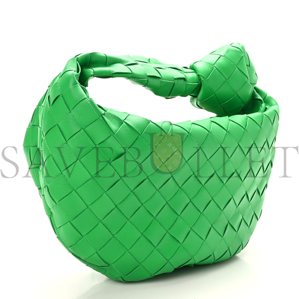 BOTTEGA VENETA NAPPA INTRECCIATO MINI JODIE PARAKEET (25*17*8cm)