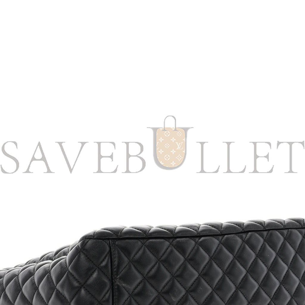 VERSACE NAPPA QUILTED LA MEDUSA CHAIN TOTE BLACK (37*25*10cm)