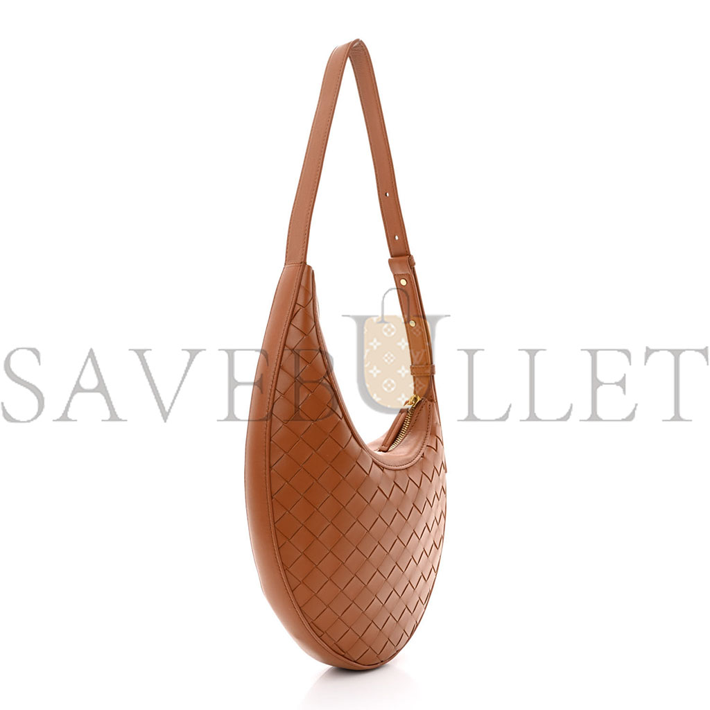 BOTTEGA VENETA NAPPA INTRECCIATO SMALL DROP SHOULDER BAG WOOD  (34*23*6cm)