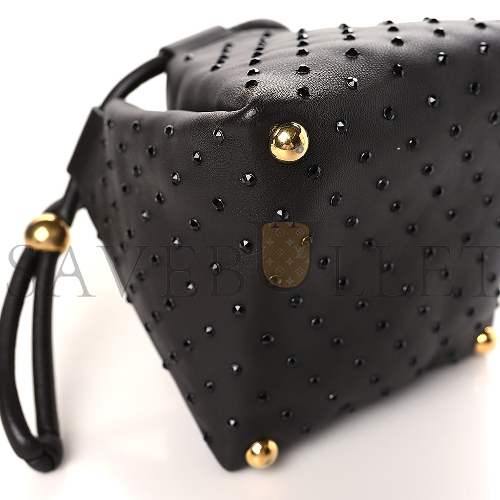 BOTTEGA VENETA NAPPA STRASS PYRAMID BAG FONDANT  (15*15*13cm)