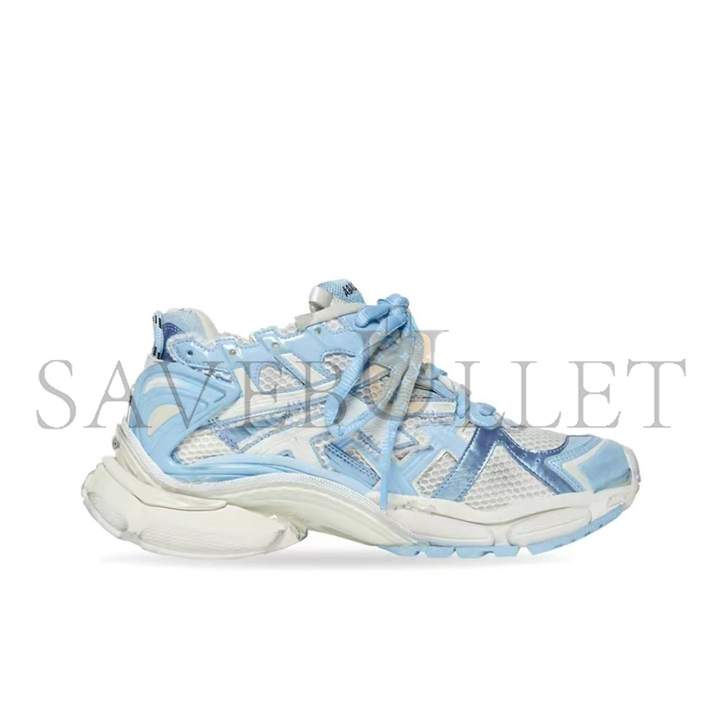 BALENCIAGA RUNNERWHITE LIGHT BLUE 677403W3RB29744