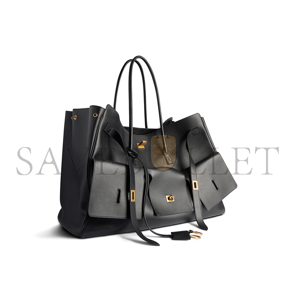 BALENCIAGA BEL AIR XL CARRY ALL BAG IN BLACK 8054802ABAV1000 (61.9*51.8*23.8cm)