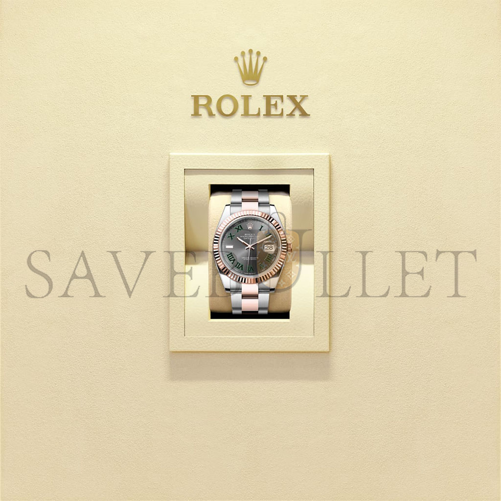 ROLEX DATEJUST 41 OYSTER, 41 MM, OYSTERSTEEL AND EVEROSE GOLD WATCH 126331