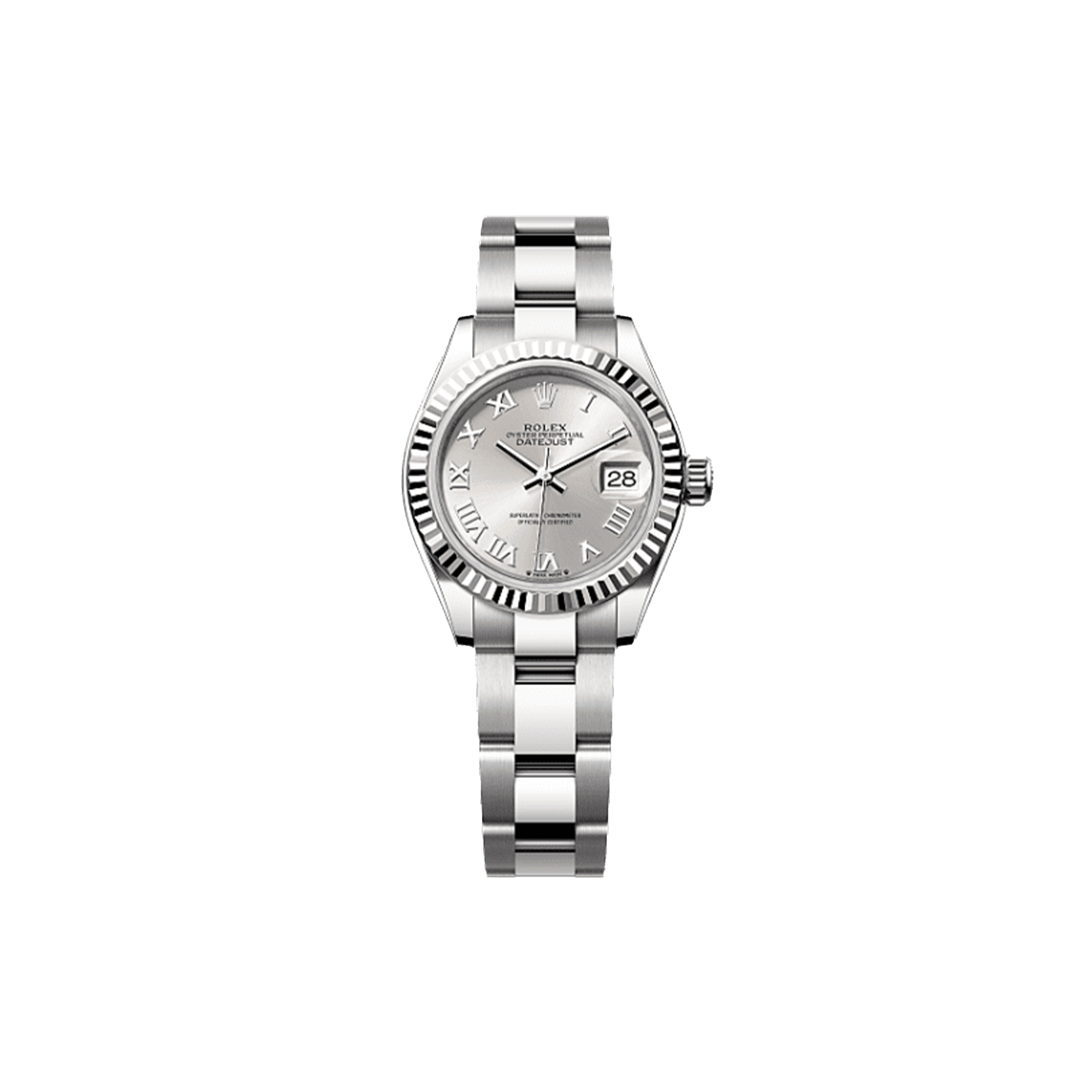 ROLEX LADY-DATEJUST 28 MM, OYSTERSTEEL AND WHITE GOLD WATCH 279174