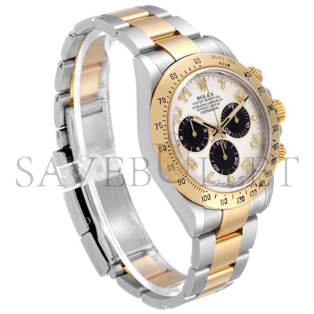 ROLEX DAYTONA STEEL 18K YELLOW GOLD PANDA DIAL 40MM WATCH 116523