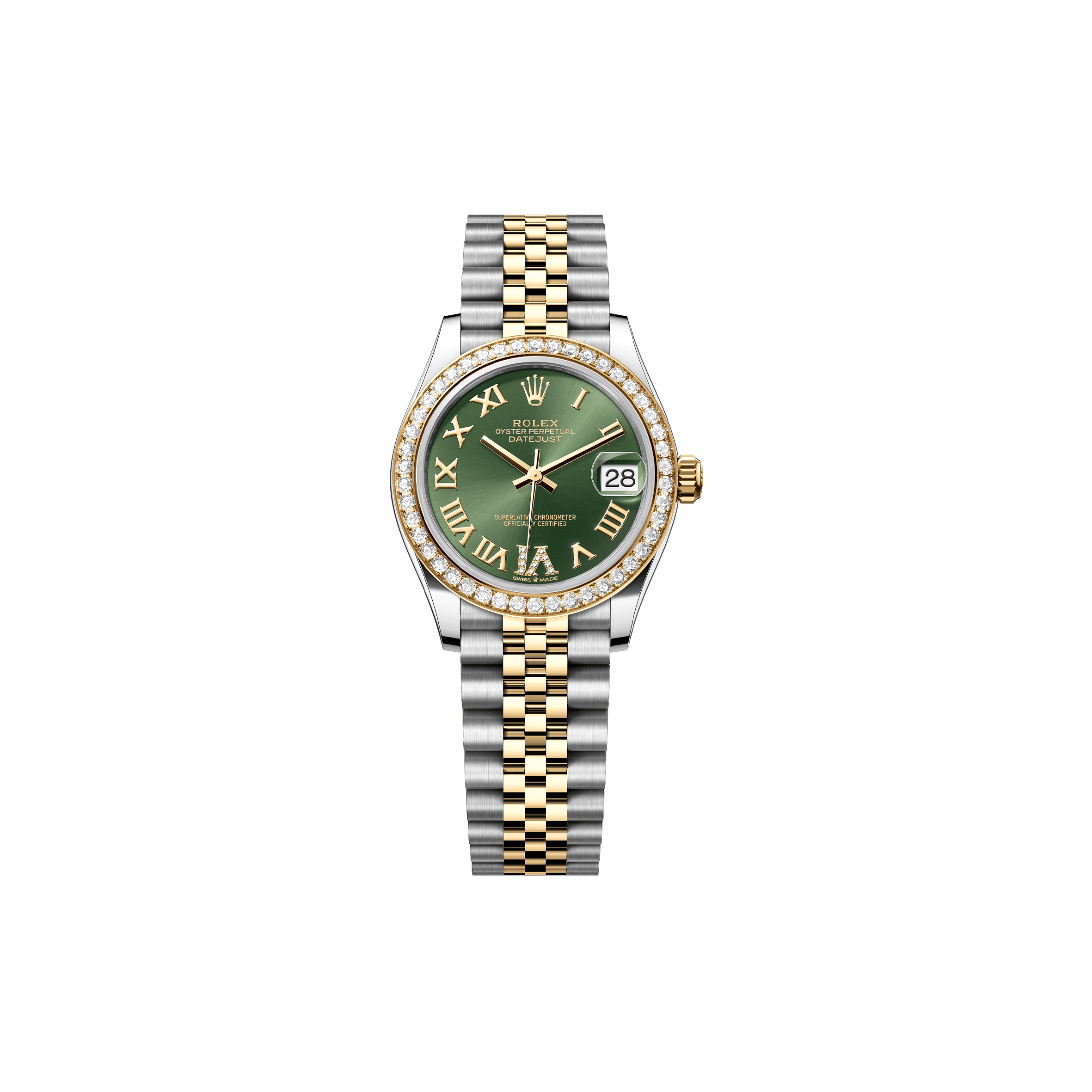 ROLEX DATEJUST 31 OYSTER, 31 MM, OYSTERSTEEL, YELLOW GOLD AND DIAMONDS WATCH 278383RBR