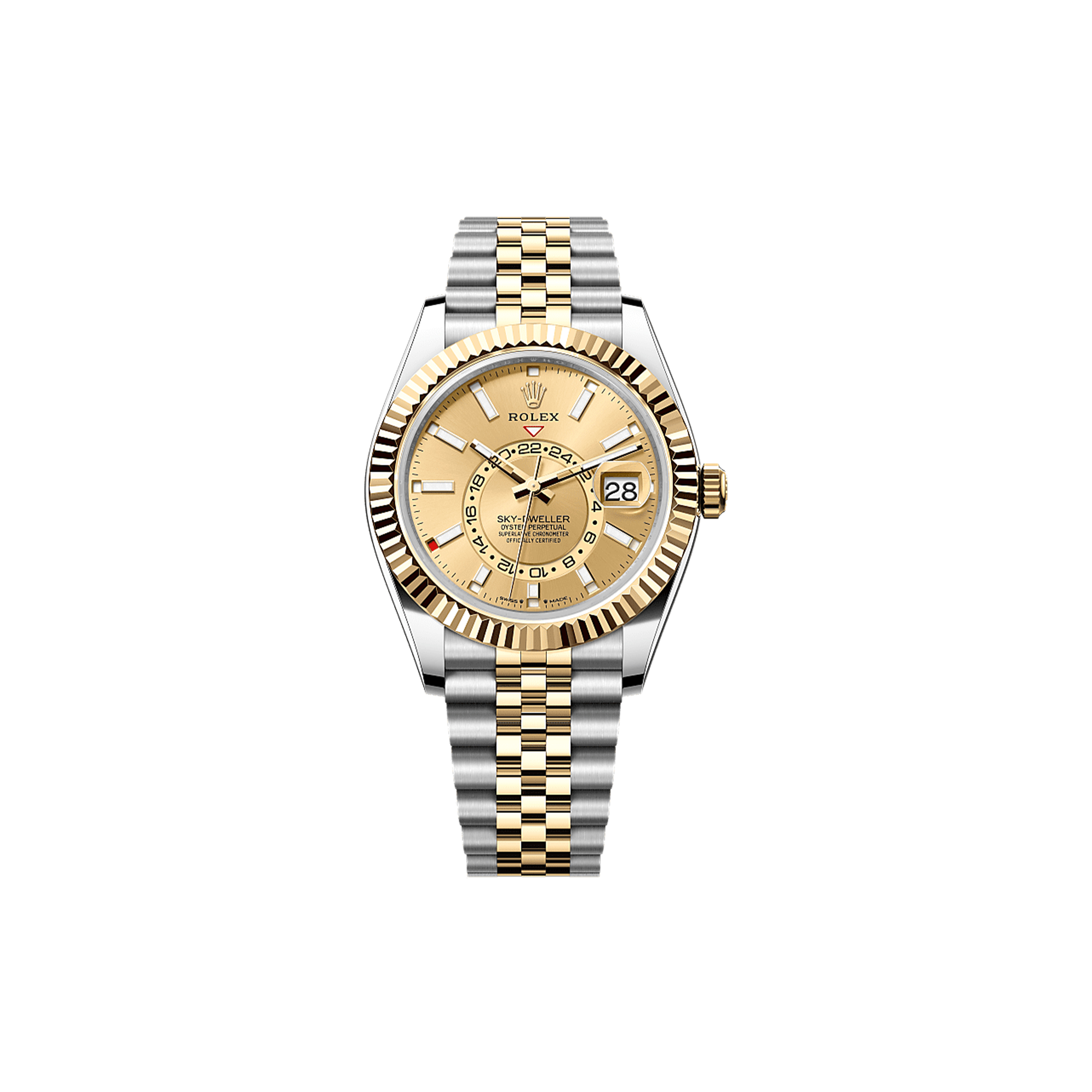 ROLEX SKY-DWELLER OYSTER, 42 MM, OYSTERSTEEL AND YELLOW GOLD WATCH 336933-0002