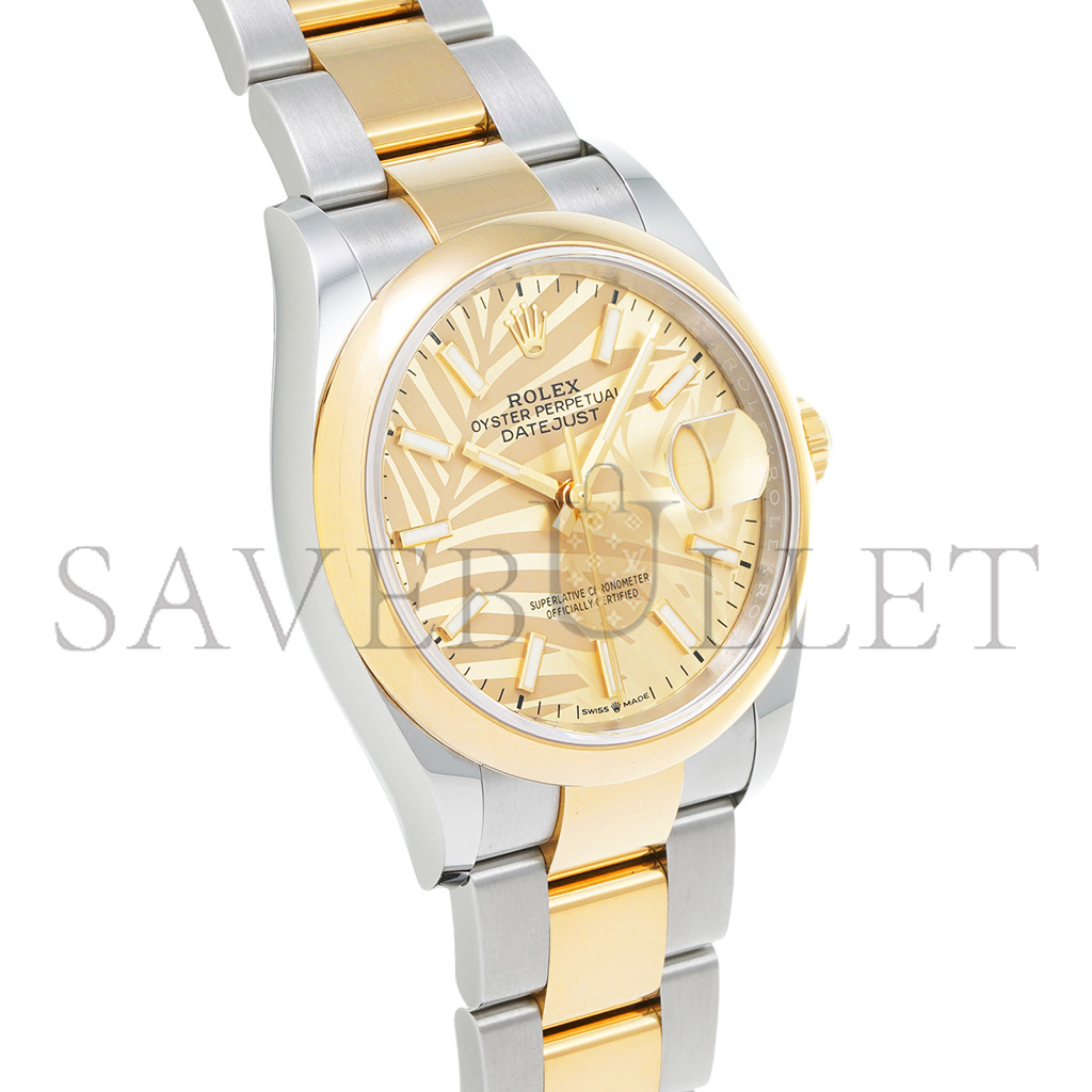 ROLEX DATEJUST GOLDEN PALM PATTERN WATCH 126203