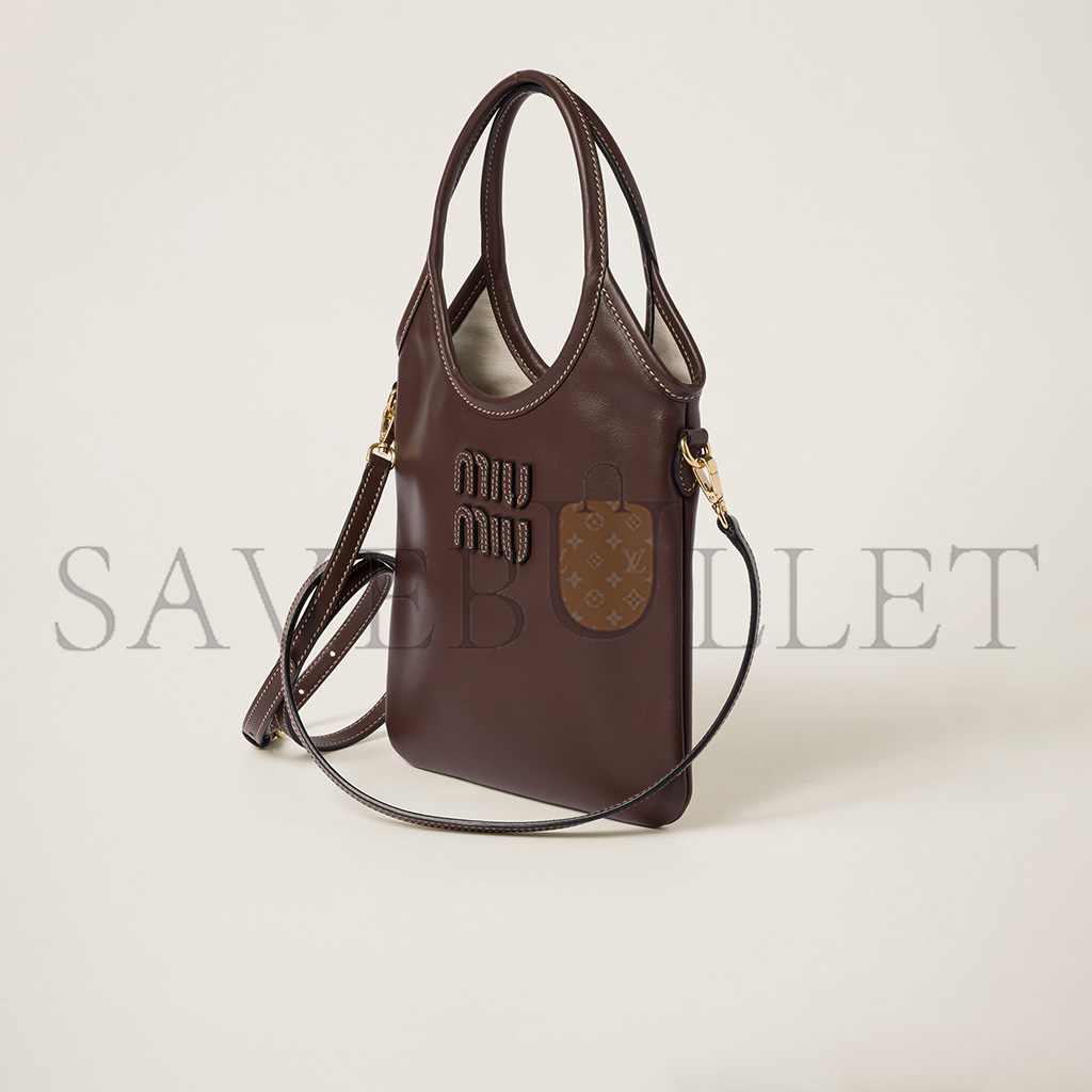 MIU MIU IVY LEATHER HANDBAG 5BG281 (24*20cm)