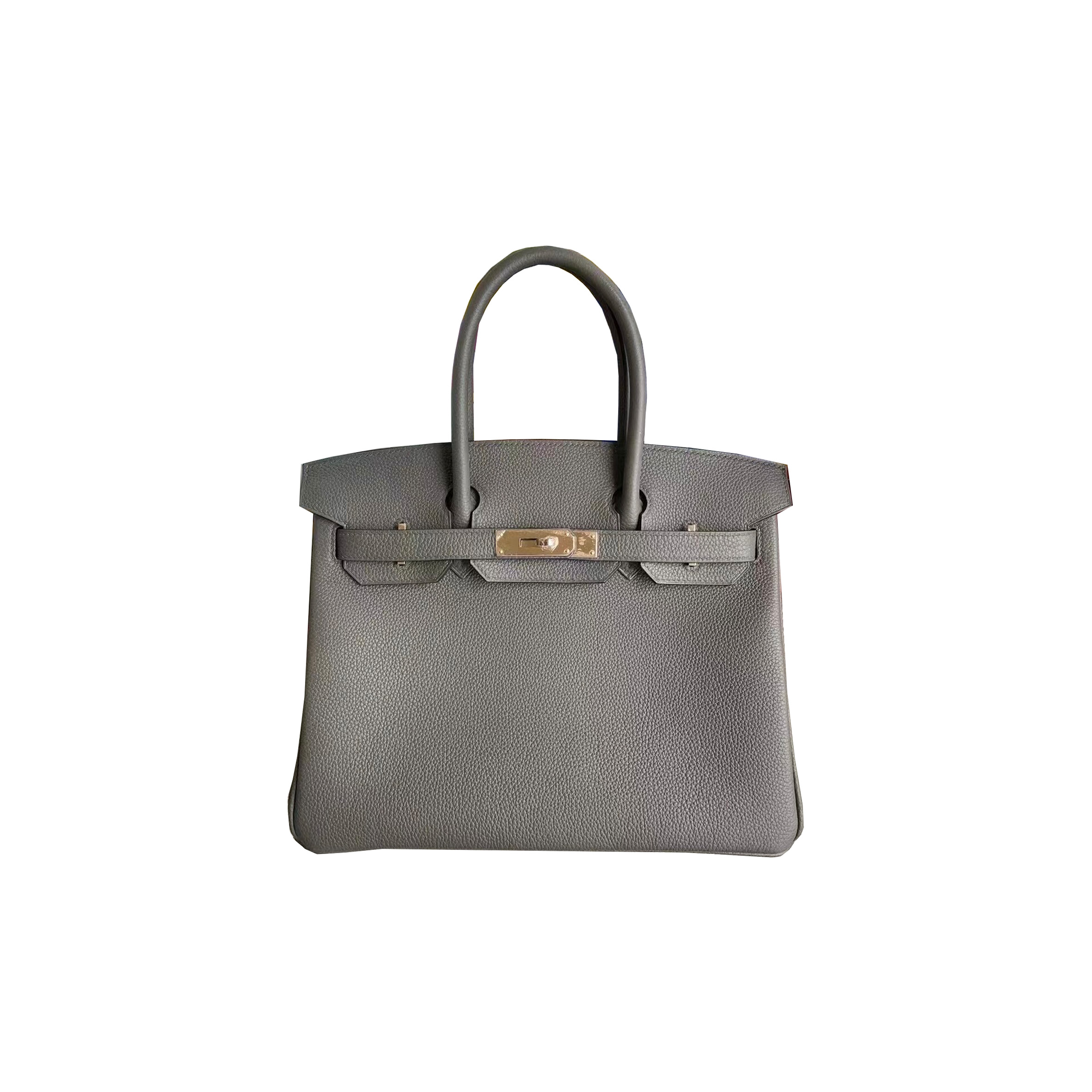 HERMES MASTER BIRKIN 30 TOGO LEATHER CUMULONIMBUS GRAY GOLD BUCKLE BAG 25062355 (30*20*13cm)