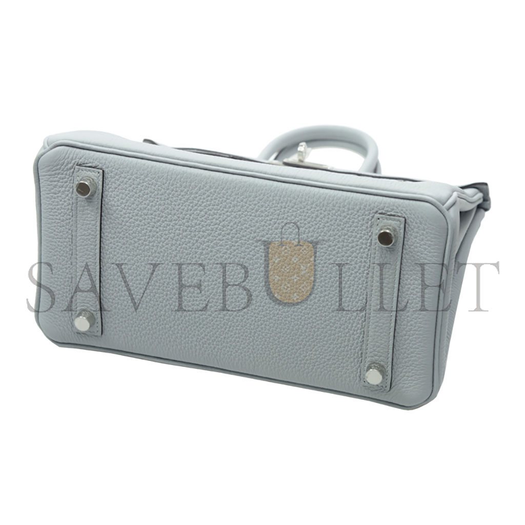 HERMES MASTER BIRKIN 30 TOGO LEATHER PEARL GREY SILVER BUCKLE BAG H028369CK08 (30*23*15cm)