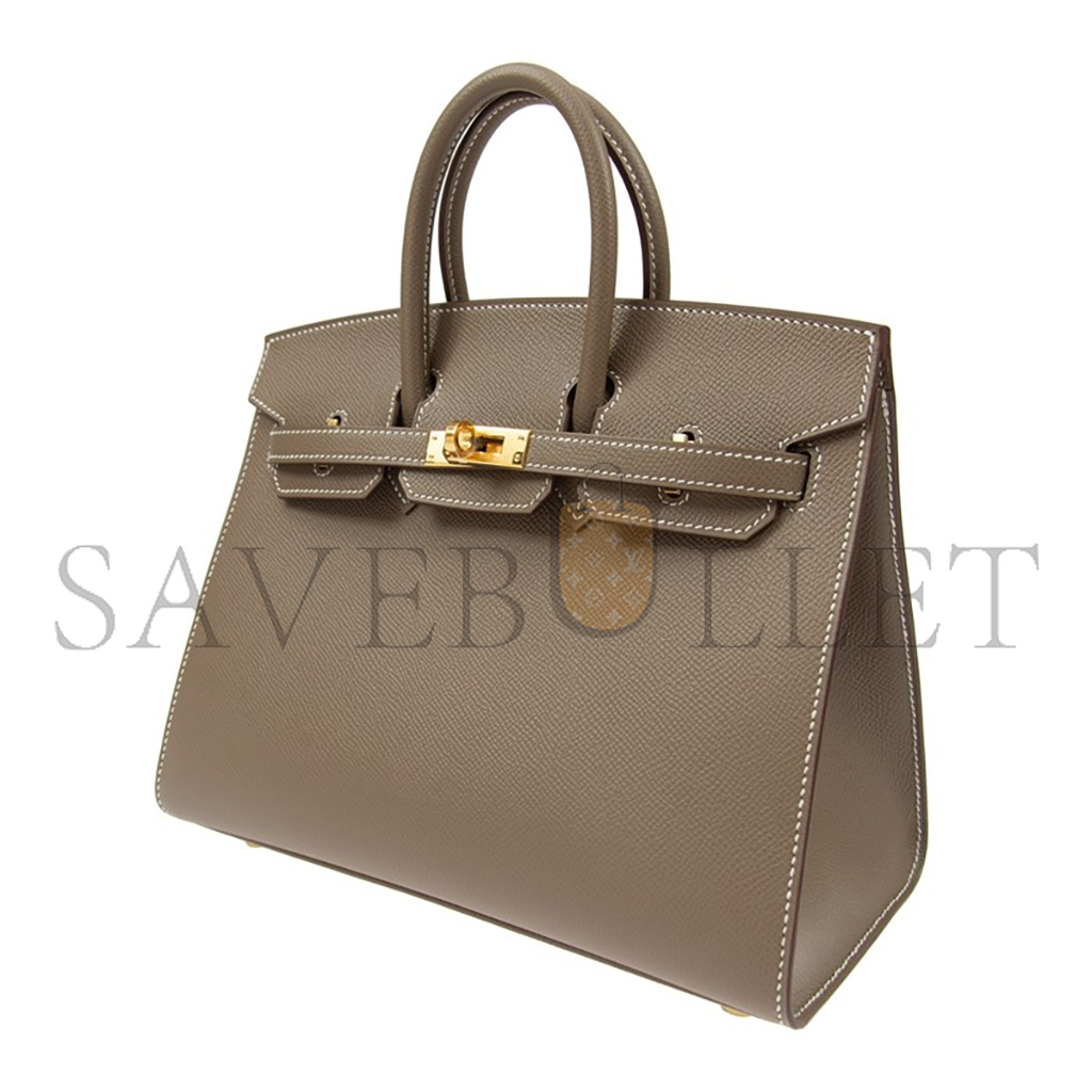 HERMES MASTER BIRKIN 30 TOGO LEATHER ELEPHANT GREY GOLD BUCKLE BAG BK2518EPGPO (30*22*16cm)