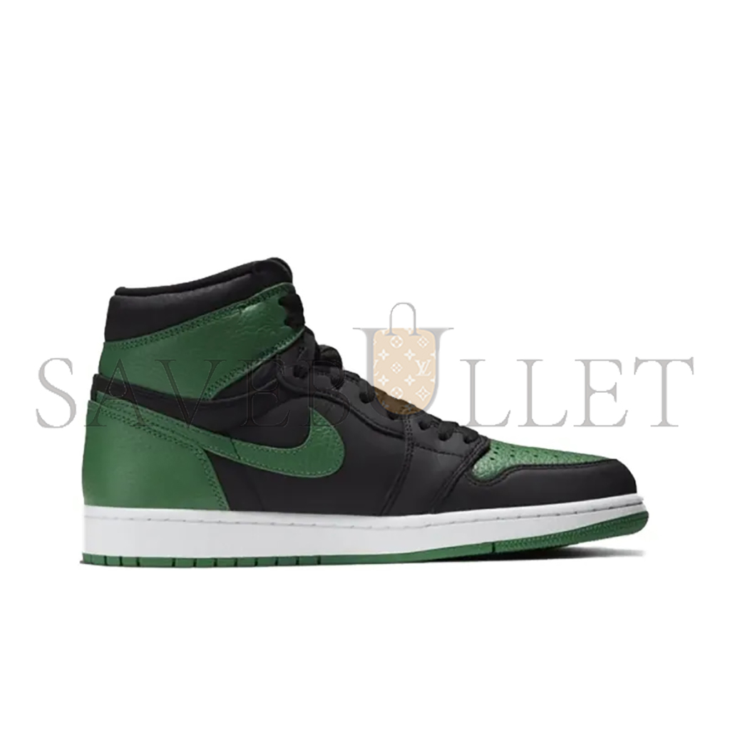 NIKE JORDAN 1 RETRO HIGH PINE GREEN BLACK 555088-030