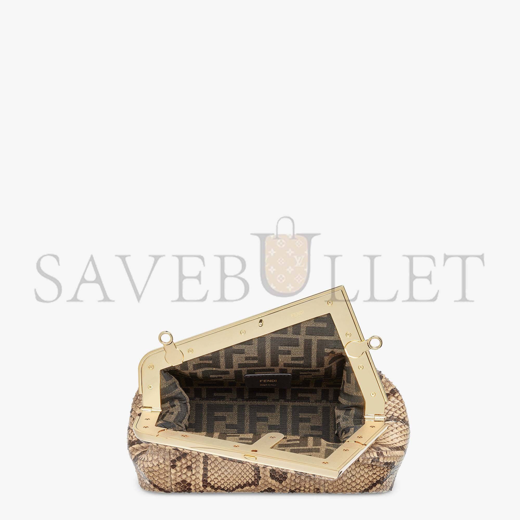 FENDI FIRST SMALL - BROWN PYTHON LEATHER BAG 8BP129A0ZFF0C89 (26*18*9.5cm)