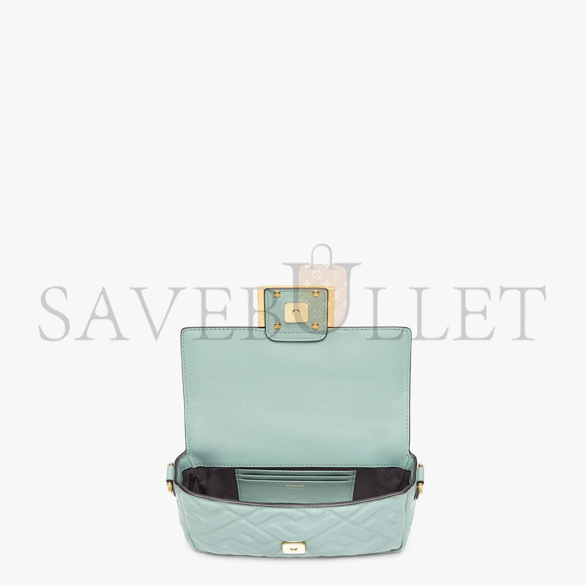 FENDI BAGUETTE MINI - MINT GREEN NAPPA LEATHER BAG 8BS017A72VF1IV6 (19*11.5*4cm)