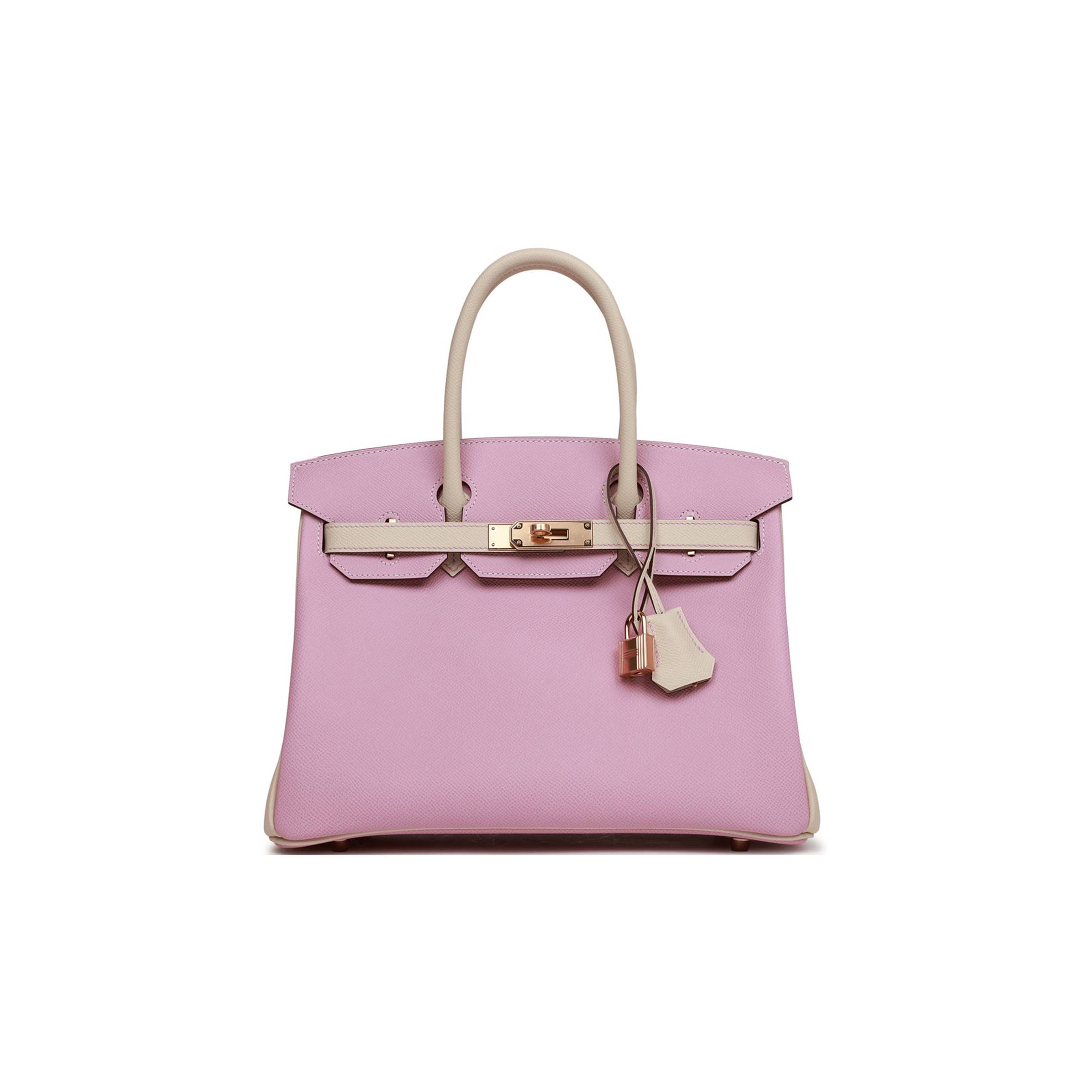 HERMES SPECIAL ORDER (HSS) BIRKIN 30 MAUVE SYLVESTRE AND CRAIE EPSOM ROSE GOLD HARDWARE ( 30cm*22*16cm)