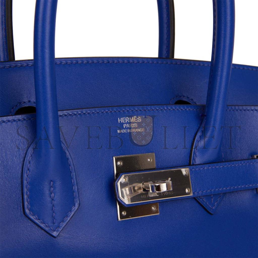 HERMES BIRKIN 30 BLEU ELECTRIC TADELAKT PALLADIUM HARDWARE (30cm)