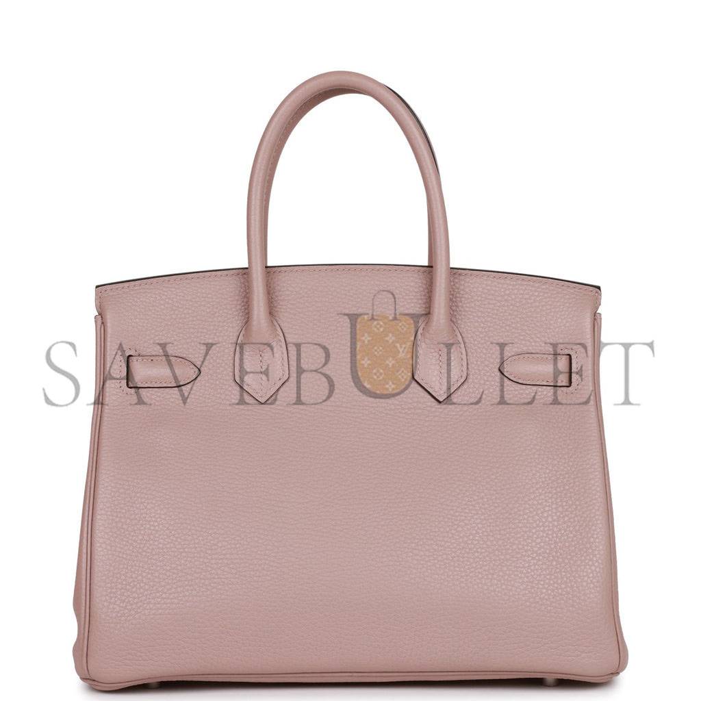 HERMES BIRKIN 30 GLYCINE CLEMENCE PALLADIUM HARDWARE (30cm)