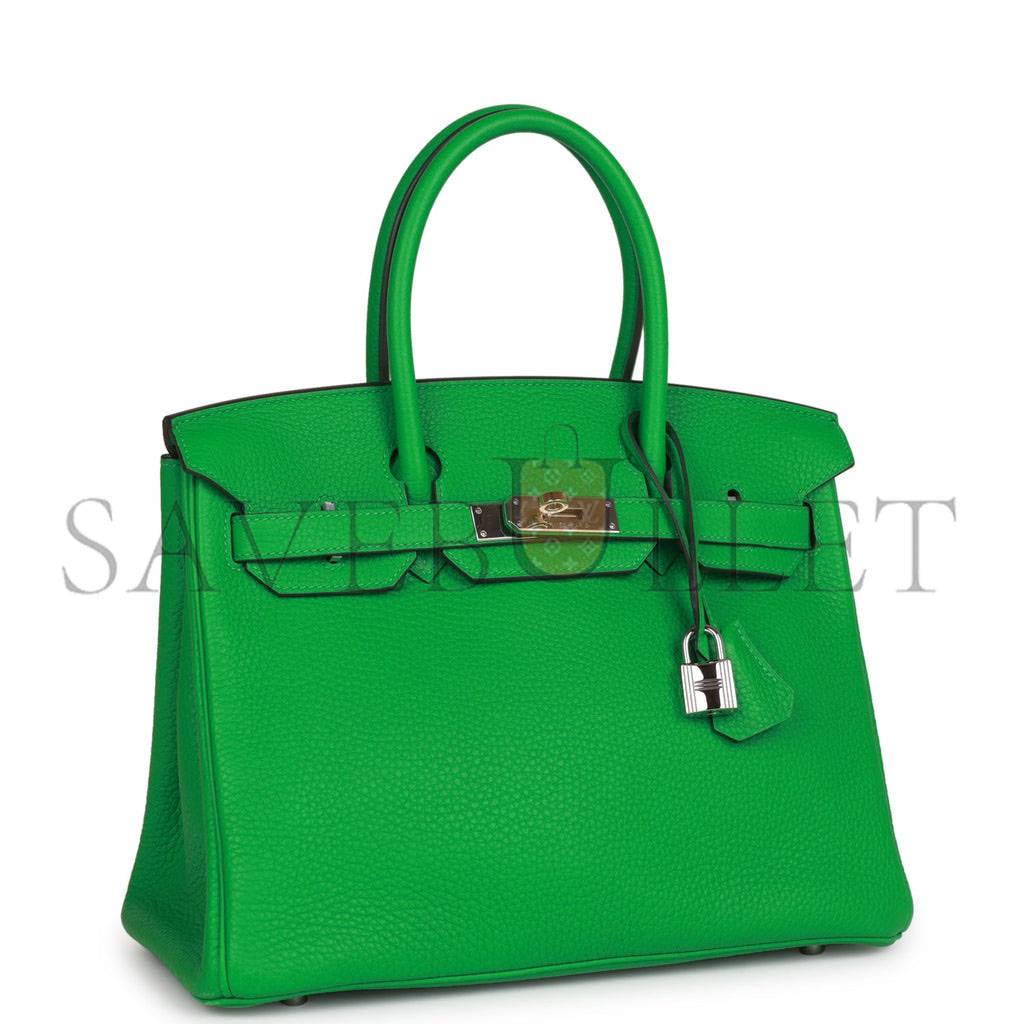 HERMES BIRKIN 30 BAMBOU CLEMENCE PALLADIUM HARDWARE (30cm)