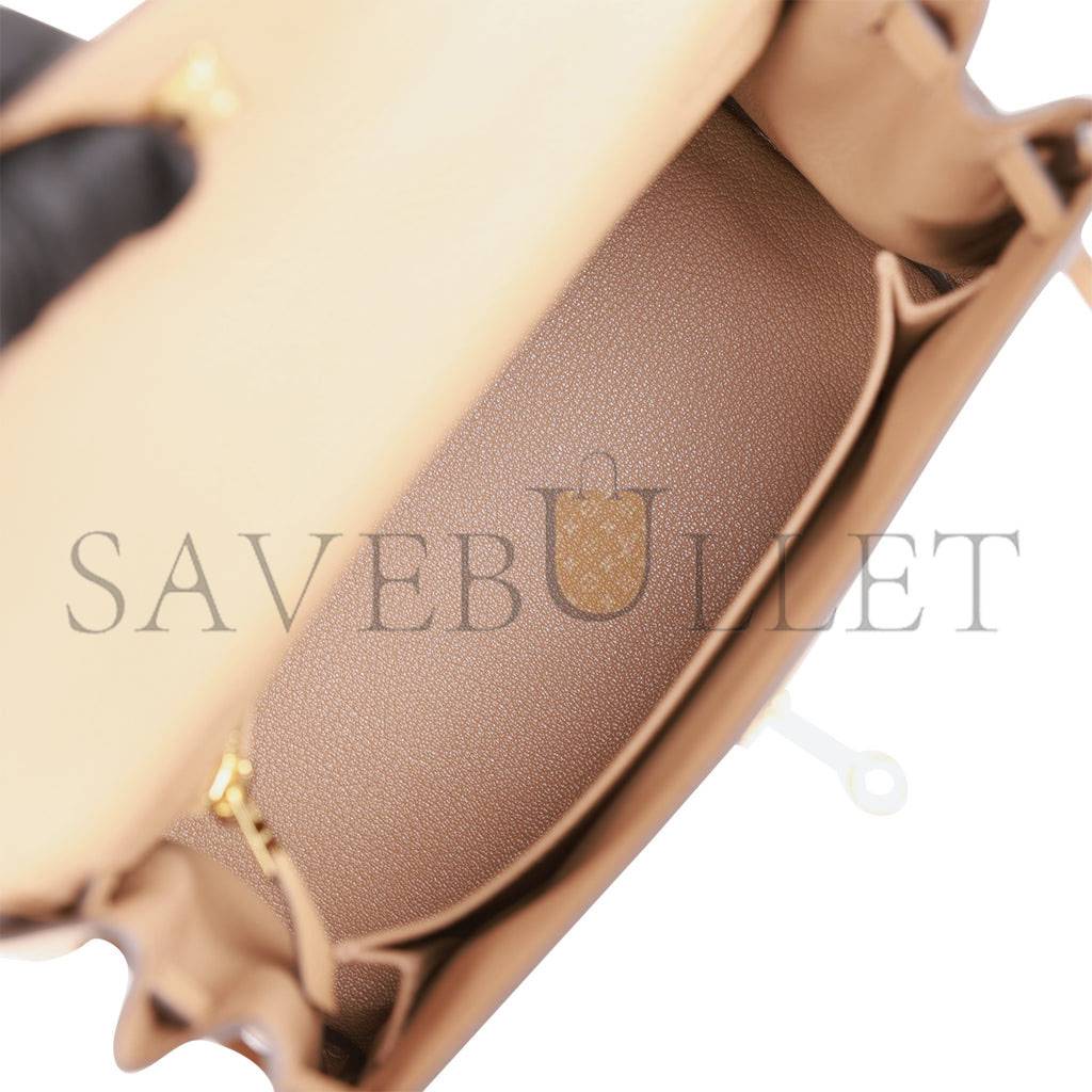 HERMES KELLY RETOURNE 25 CHAI TOGO GOLD HARDWARE HANDMADE (25*17*7cm)