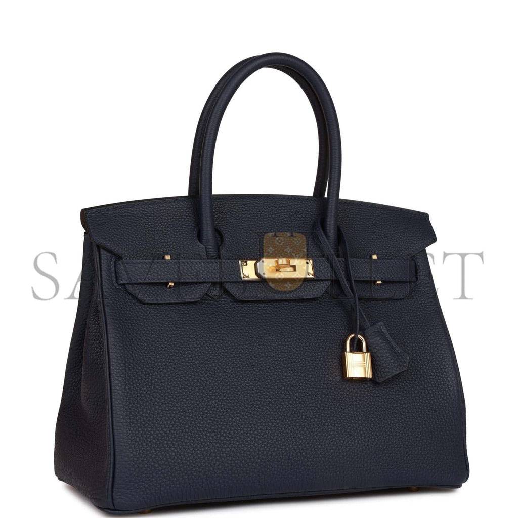 HERMES BIRKIN 30 BLEU NUIT TOGO GOLD HARDWARE (30cm)