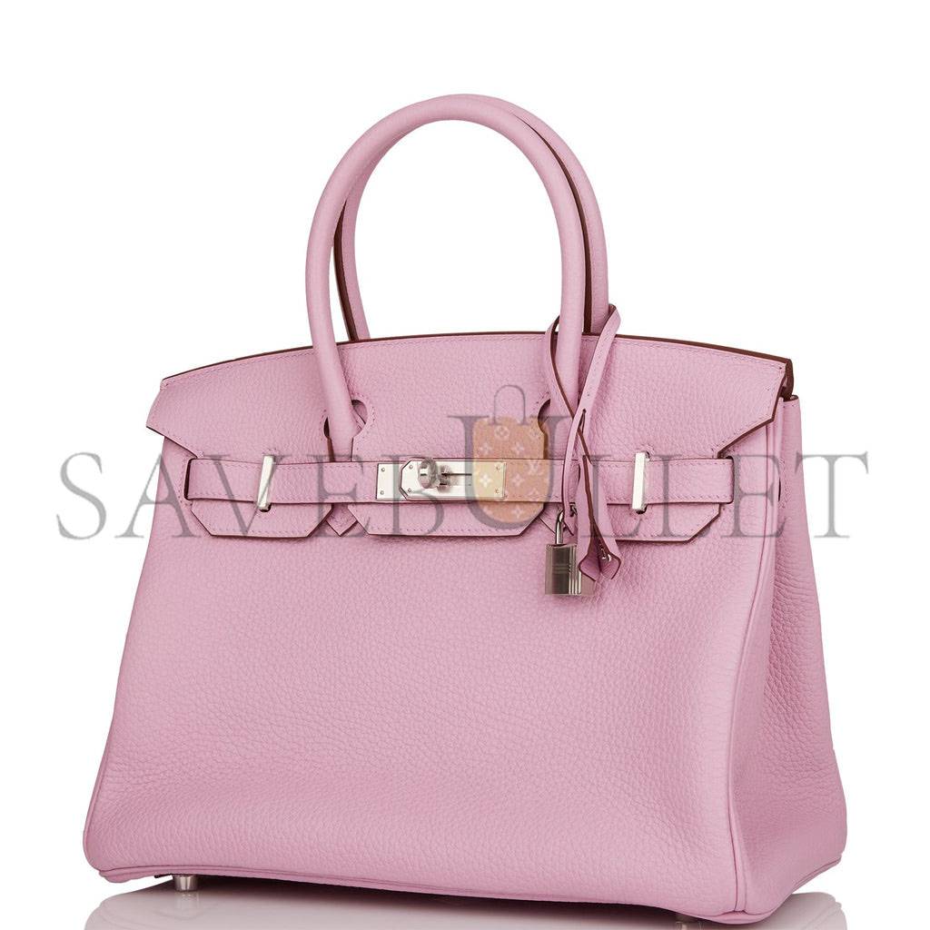 HERMES BIRKIN 30 MAUVE SYLVESTRE CLEMENCE PALLADIUM HARDWARE (30cm)