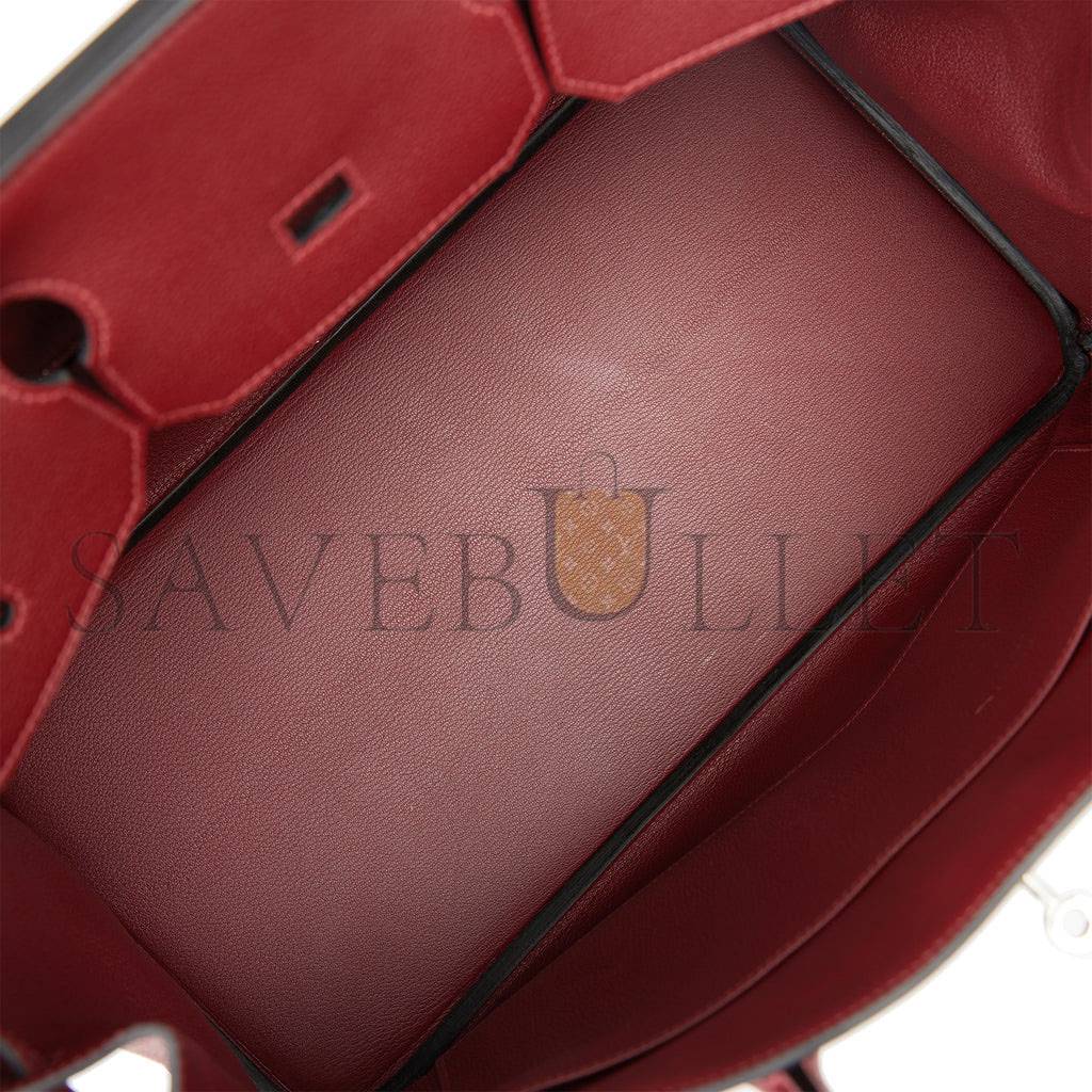 HERMES BIRKIN 40 ROUGE H TOGO PALLADIUM HARDWARE (40cm)