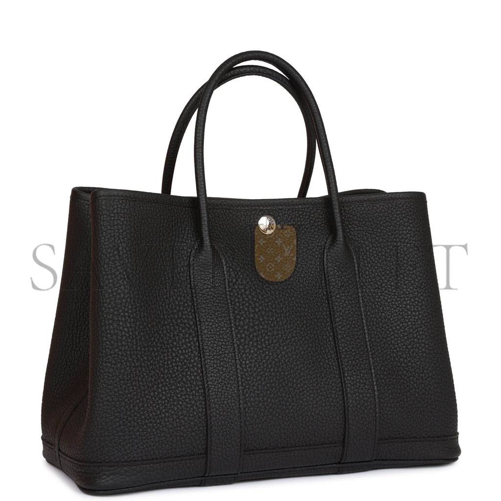 HERMES GARDEN PARTY 30 BLACK NEGONDA PALLADIUM HARDWARE (30*21*13cm)