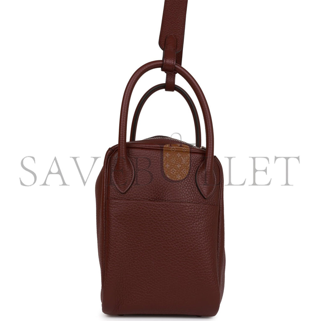 HERMES LINDY 30 BORDEAUX CLEMENCE PALLADIUM HARDWARE (30*19*16cm)