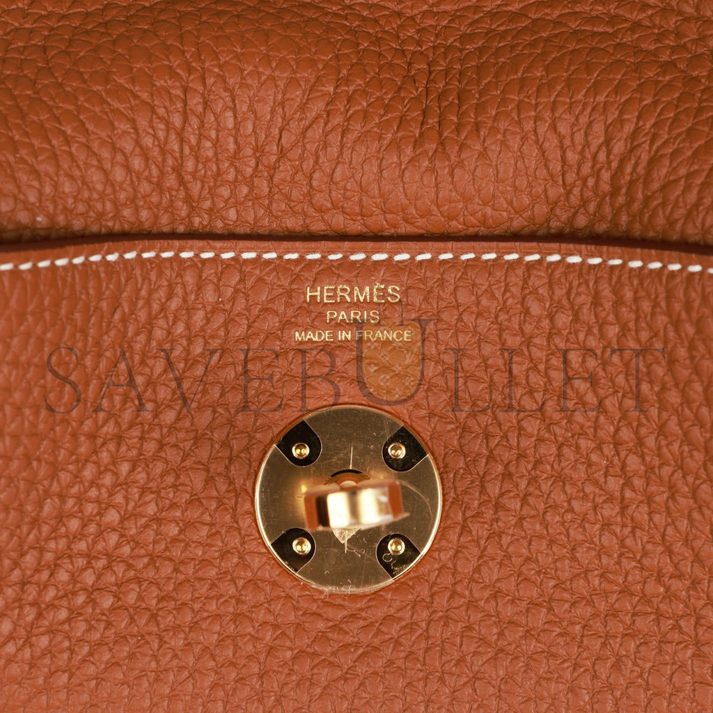 HERMES LINDY 26 GOLD CLEMENCE GOLD HARDWARE (26*18*12cm)