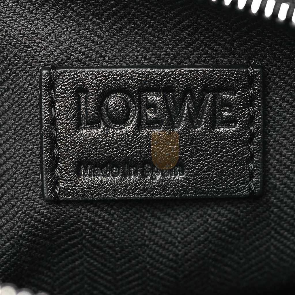 LOEWE SUPPLE SMOOTH CALFSKIN JACQUARD SMALL CUBI BAG BLACK (23*21*11cm)