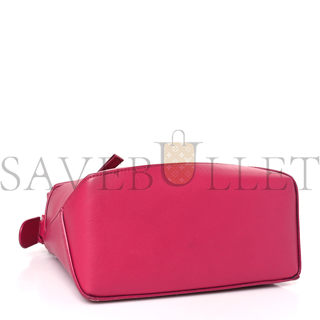 LOEWE SATIN CALFSKIN MONOCHROME SMALL PUZZLE EDGE BAG RUBY RED GLAZE (24*16.5*10.5cm)