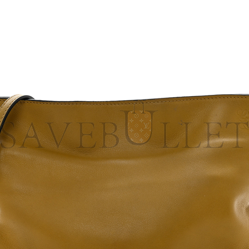 LOEWE CALFSKIN MINI FLAMENCO KNOT CLUTCH OCHRE (22*19*7cm)