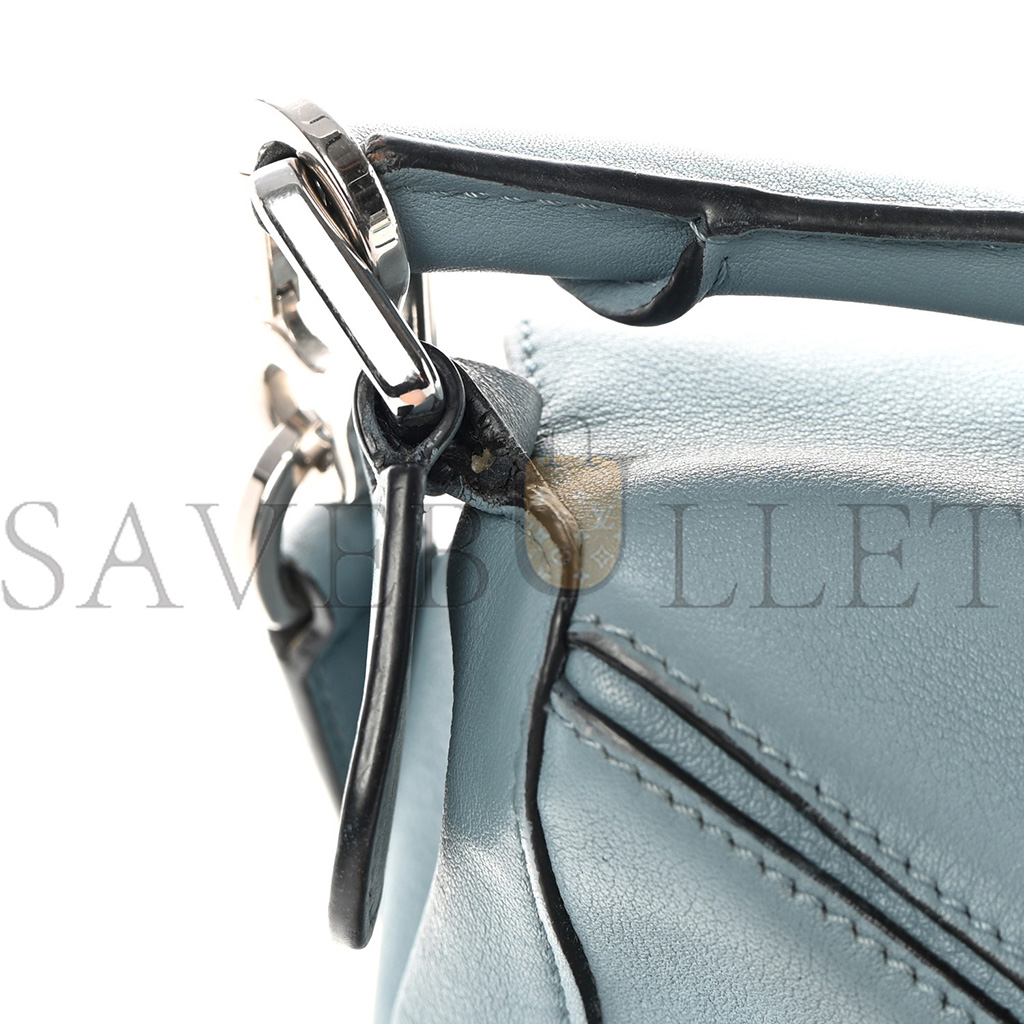 LOEWE CALFSKIN SMALL PUZZLE BAG STONE BLUE (24*16.5*10.5cm)