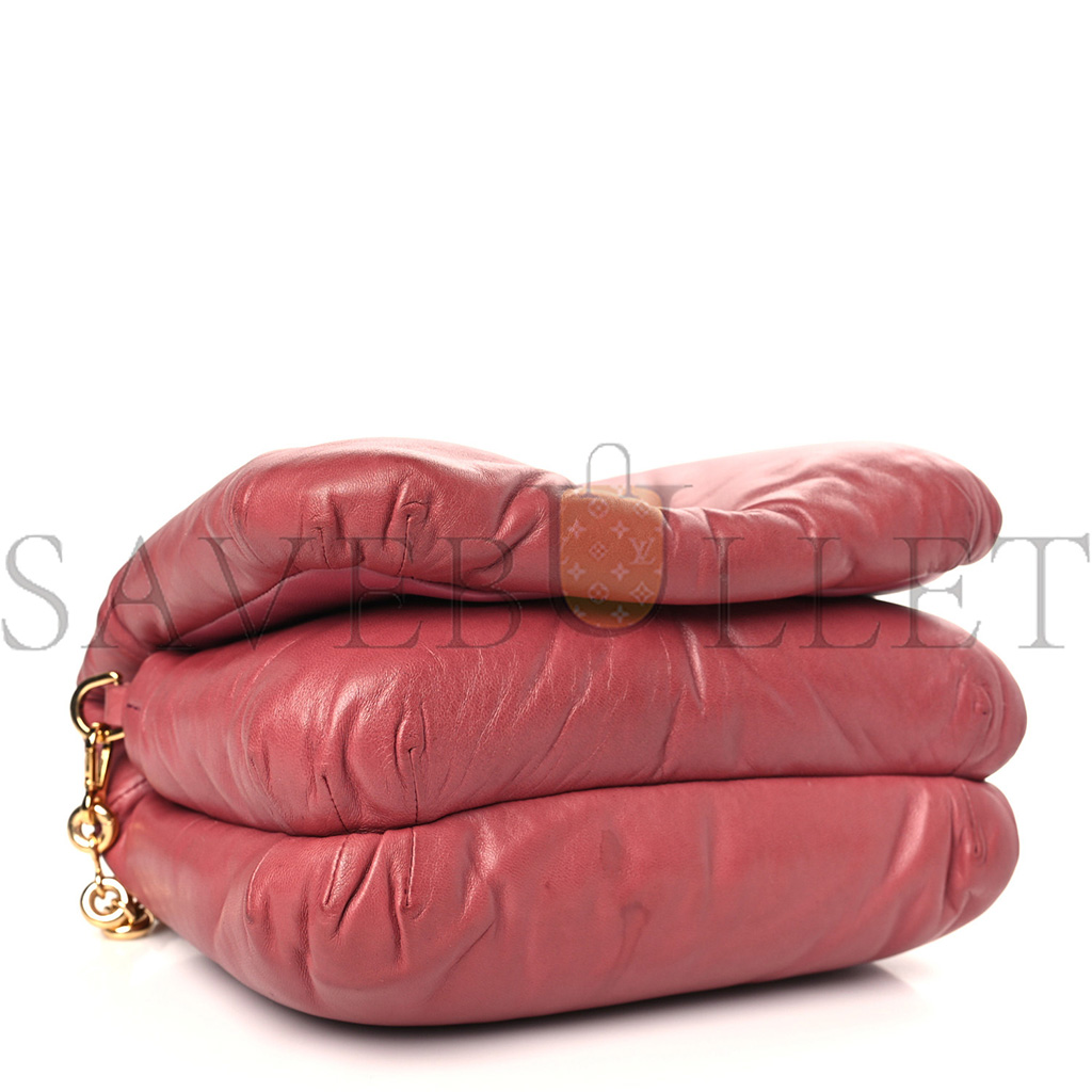 LOEWE LAMBSKIN GOYA PUFFER BAG PLUMROSE (23*18*10cm)