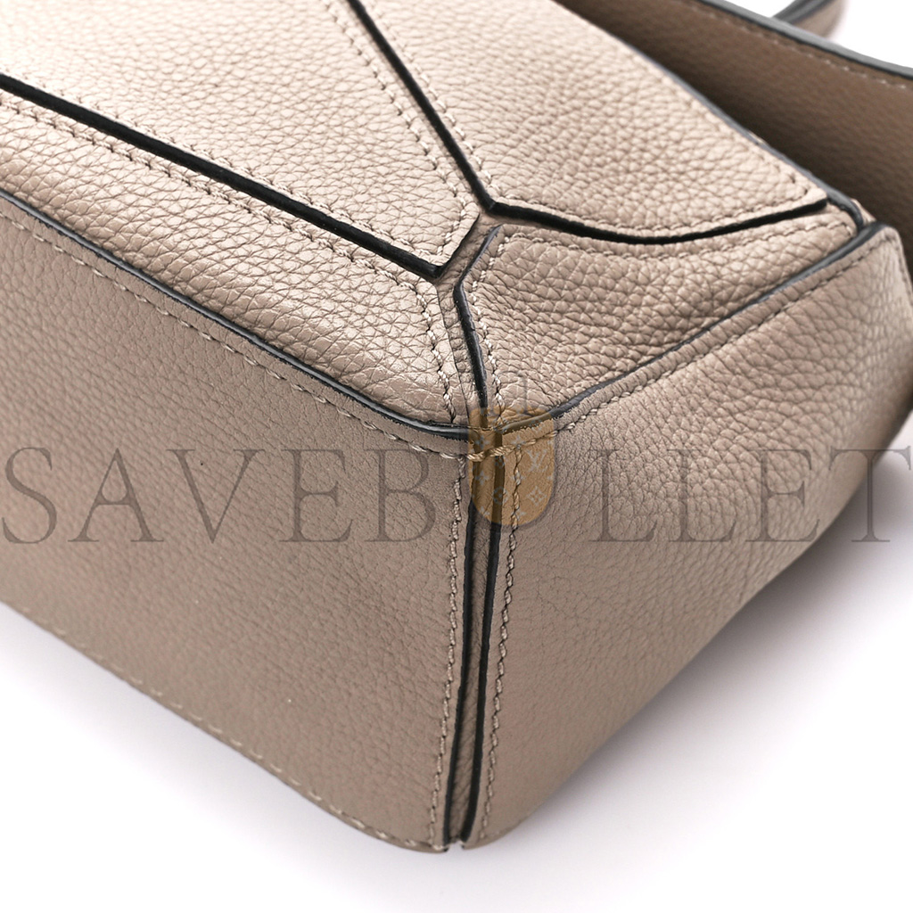 LOEWE CALFSKIN MINI PUZZLE BAG SAND MINK (18*12.5*8cm)