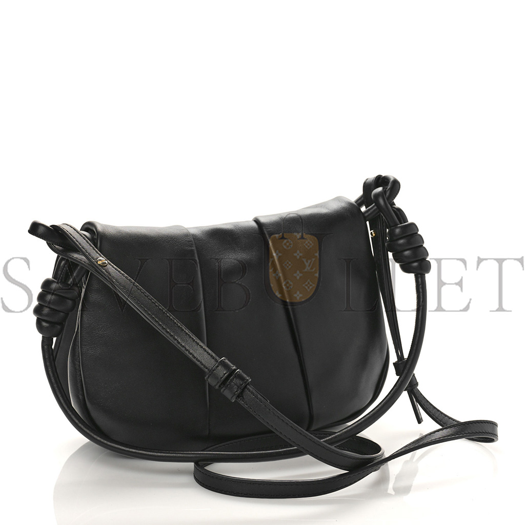 LOEWE SHINY NAPPA CALFSKIN PASEO SATCHEL BLACK (27*18*6cm)