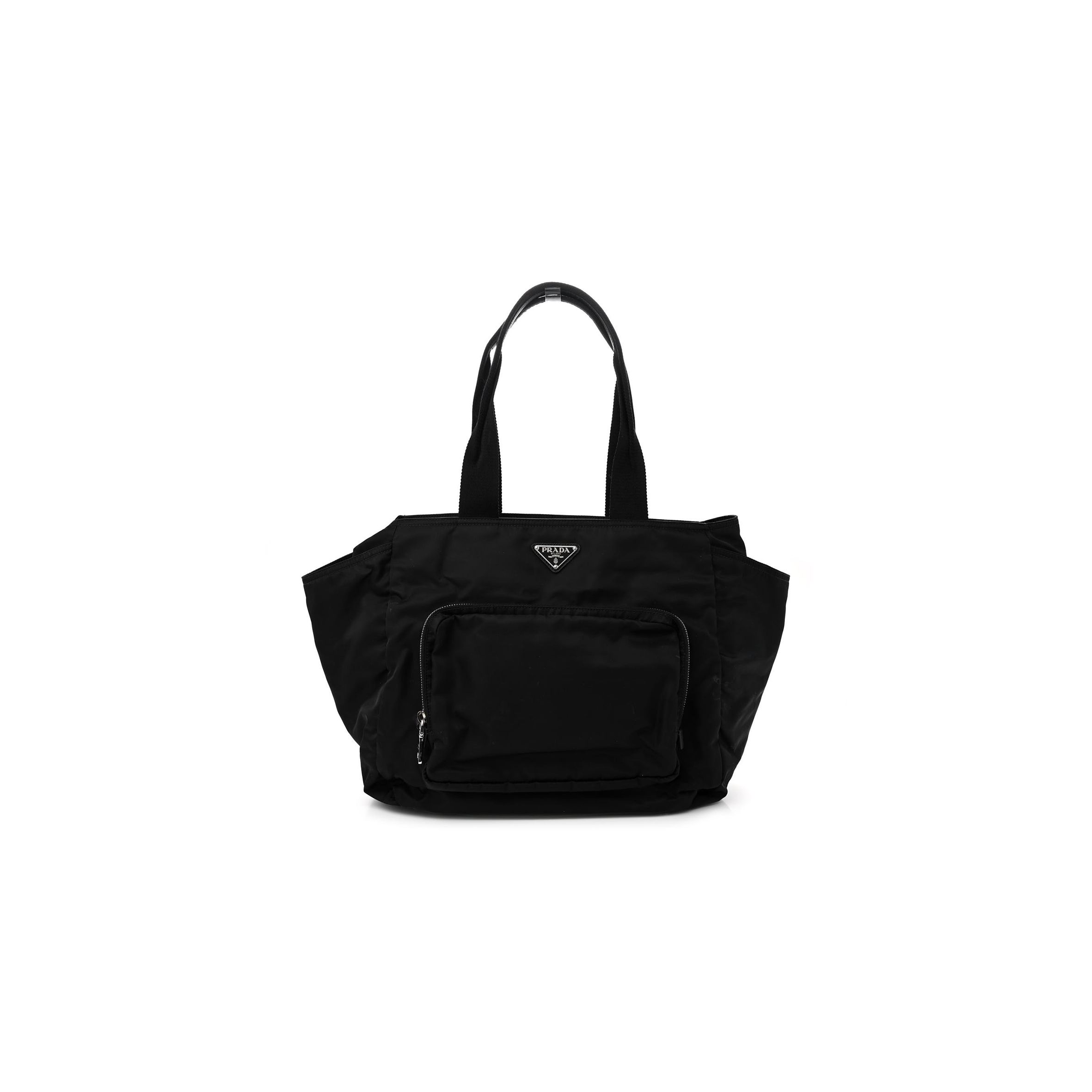 PRADA TESSUTO NYLON VELA DIAPER BAG BLACK (34*28*20cm)