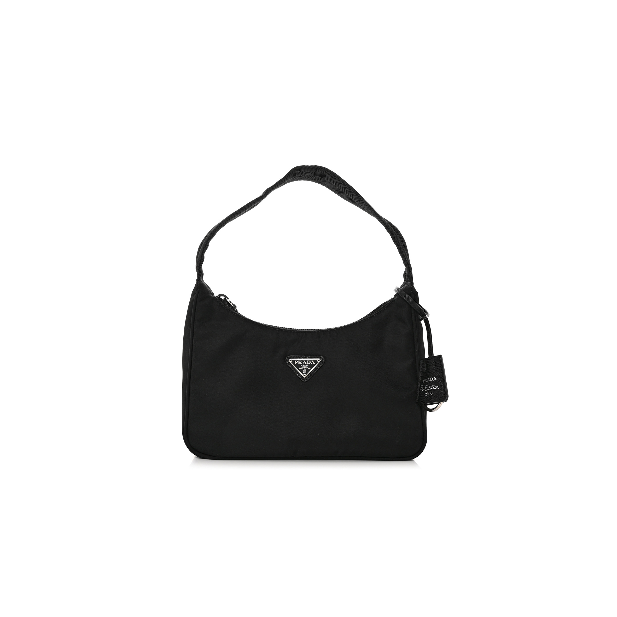 PRADA TESSUTO NYLON MINI RE-EDITION 2000 BAG BLACK (22*16*6cm)