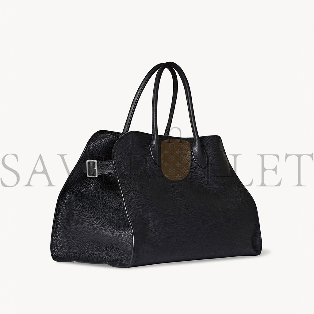 THE ROW SOFT MARGAUX 15 BAG IN LEATHER BLACK W1255L133BLPL (38*28*23cm)