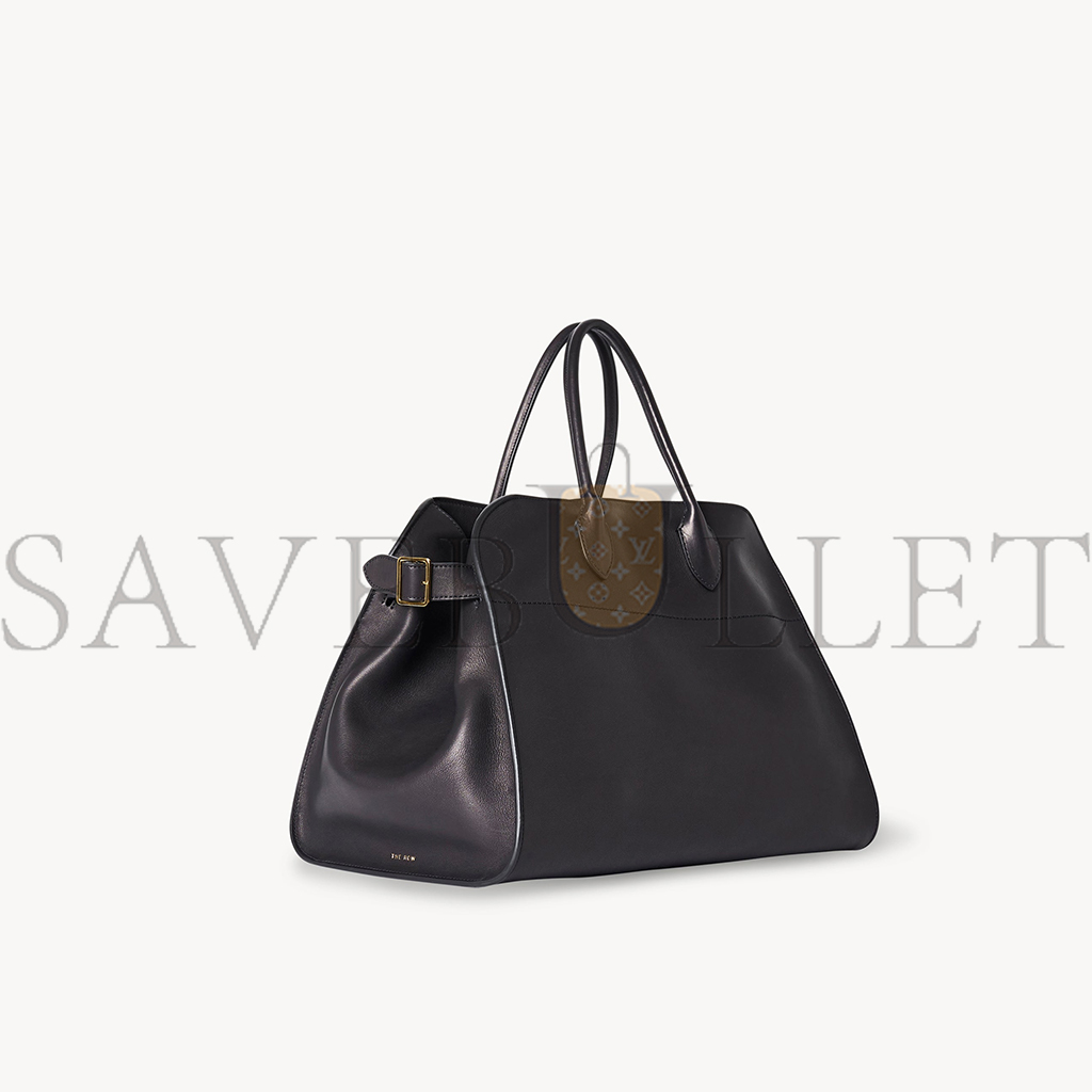 THE ROW SOFT MARGAUX 15 BAG IN LEATHER BLACK W1255L72BLSG (38*28*23cm)