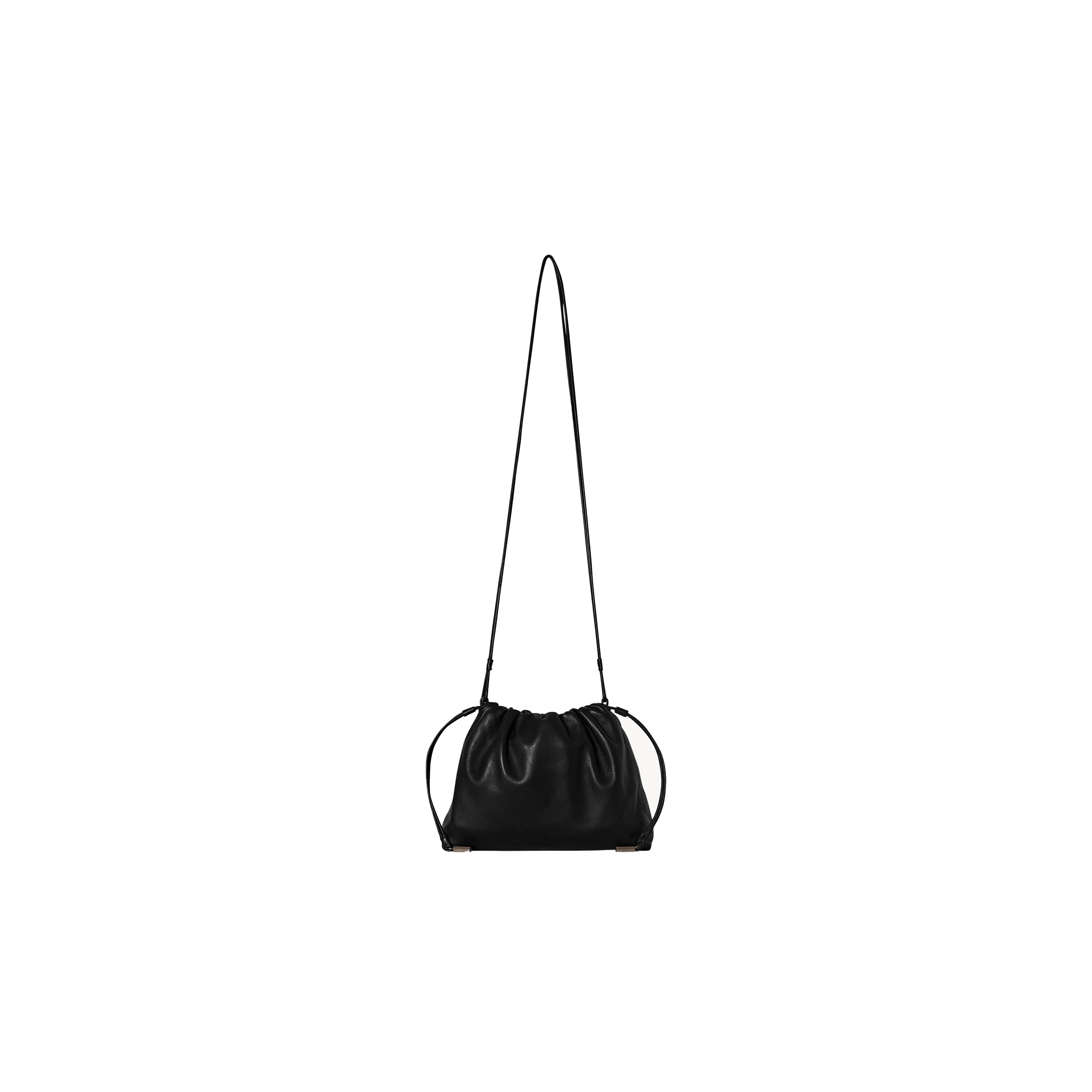 THE ROW ANGY BAG IN LEATHER BLACK W1620L108BAG (30*21*7cm)