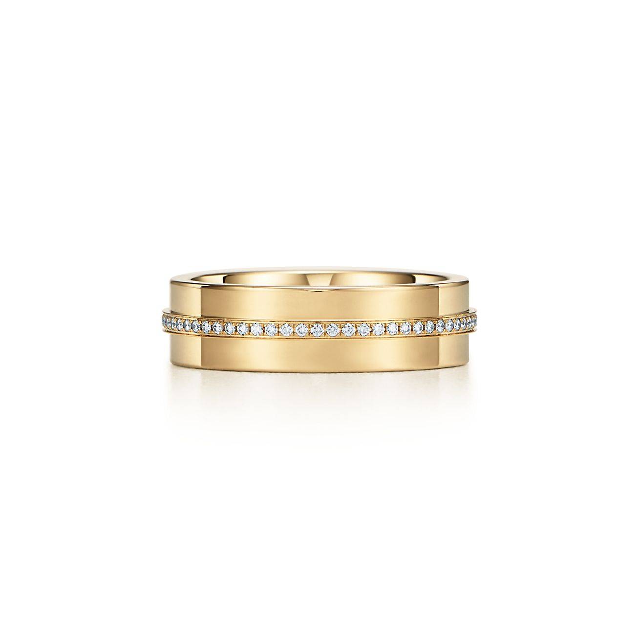 TIFFANY T WIDE DIAMOND RING IN 18K GOLD