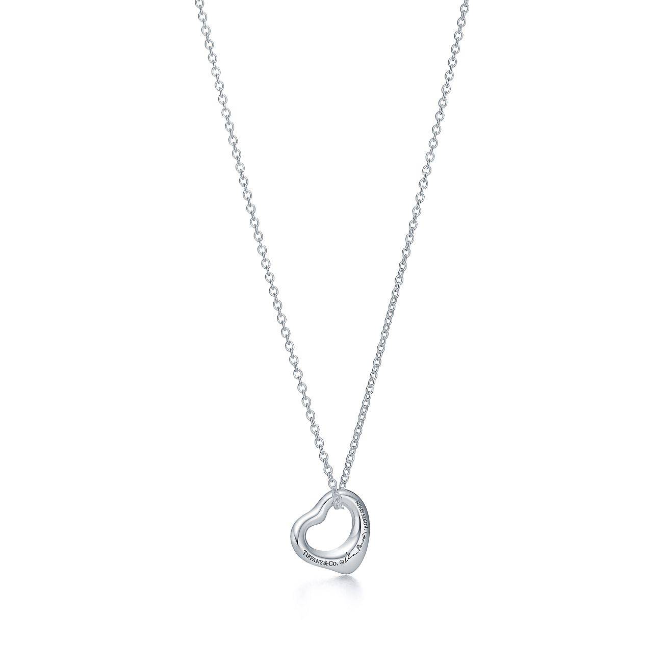 TIFFANY  ELSA PERETTI® OPEN HEART PENDANT IN SILVER, 11 MM